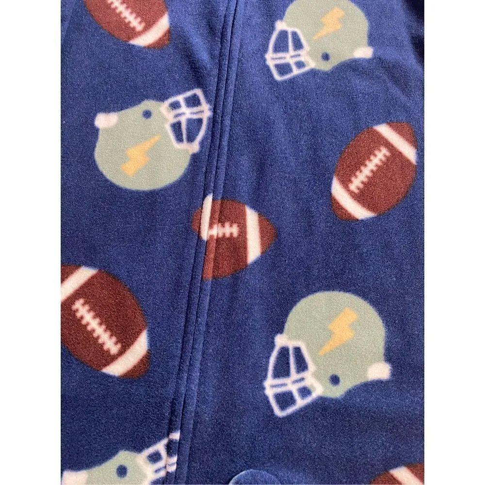 Carter's Boys 4T Football Fleece Footed Paiamas